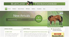 Desktop Screenshot of marylandthoroughbred.com